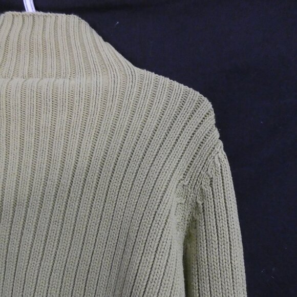 DKNY JEANS | xs - extra small | Ribbed Turtleneck Sweater With Bold DKNY Front - Picture 11 of 14